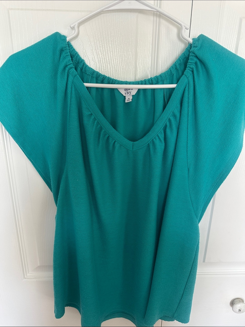 croft & barrow Teal Short-Sleeve Scoop Neck Tunic